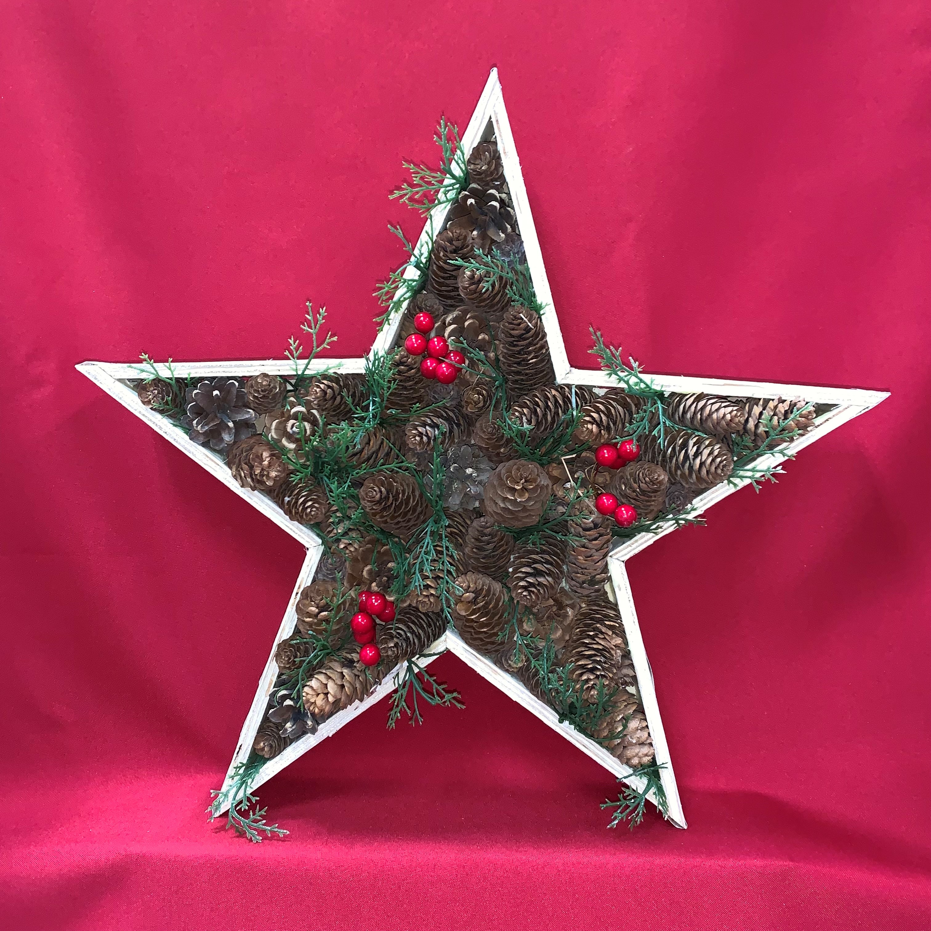 STAR FLORAL BOX PINECONES